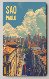 Sao Paulo Cityscape Artful Trading Card PosterGoat