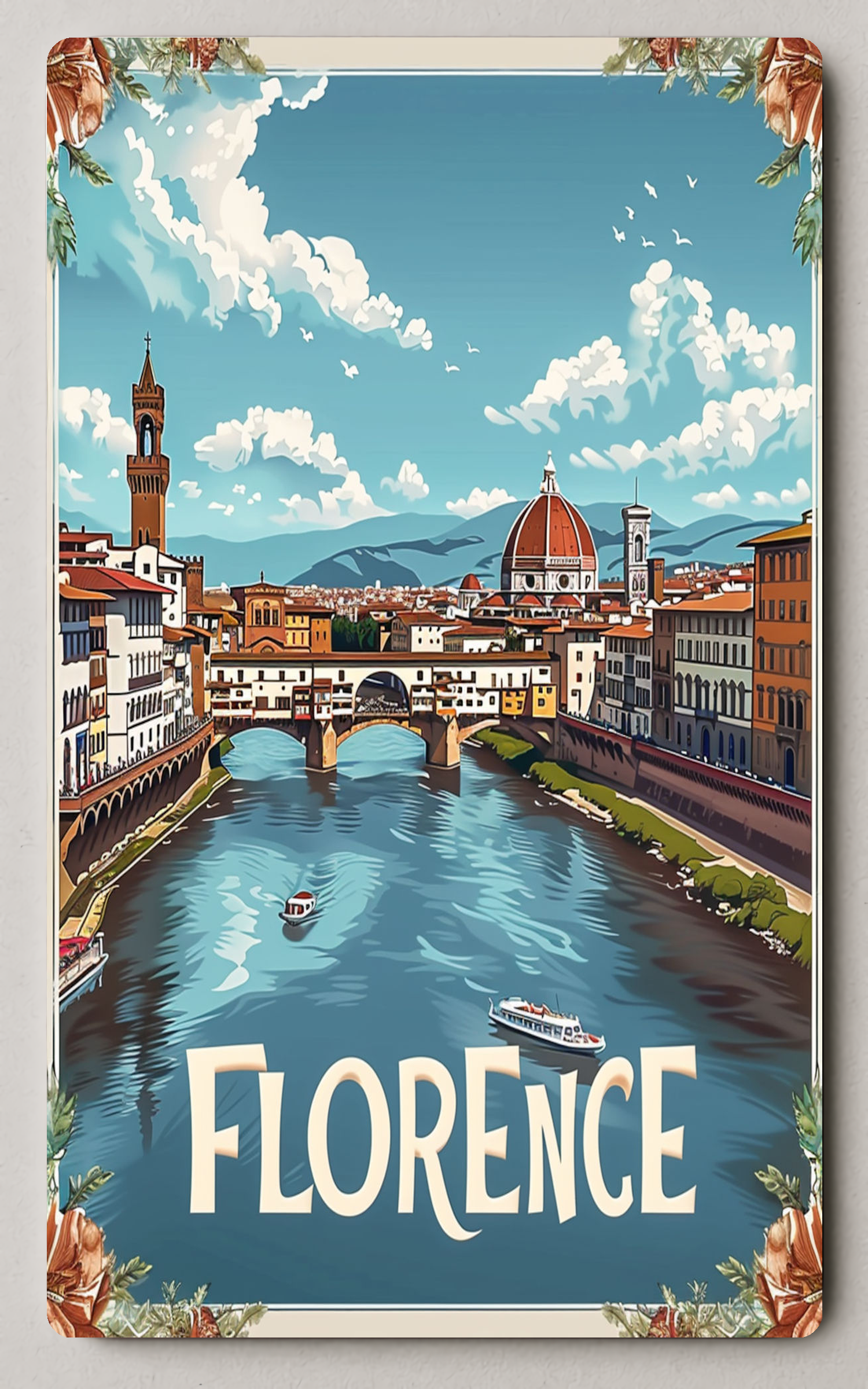 Florence Scenic Trading Card Celebrating Italian Heritage PosterGoat