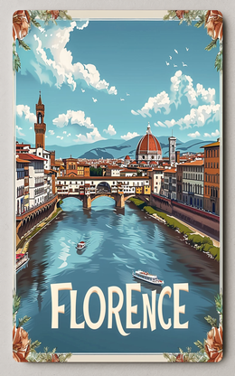 Florence Scenic Trading Card Celebrating Italian Heritage PosterGoat