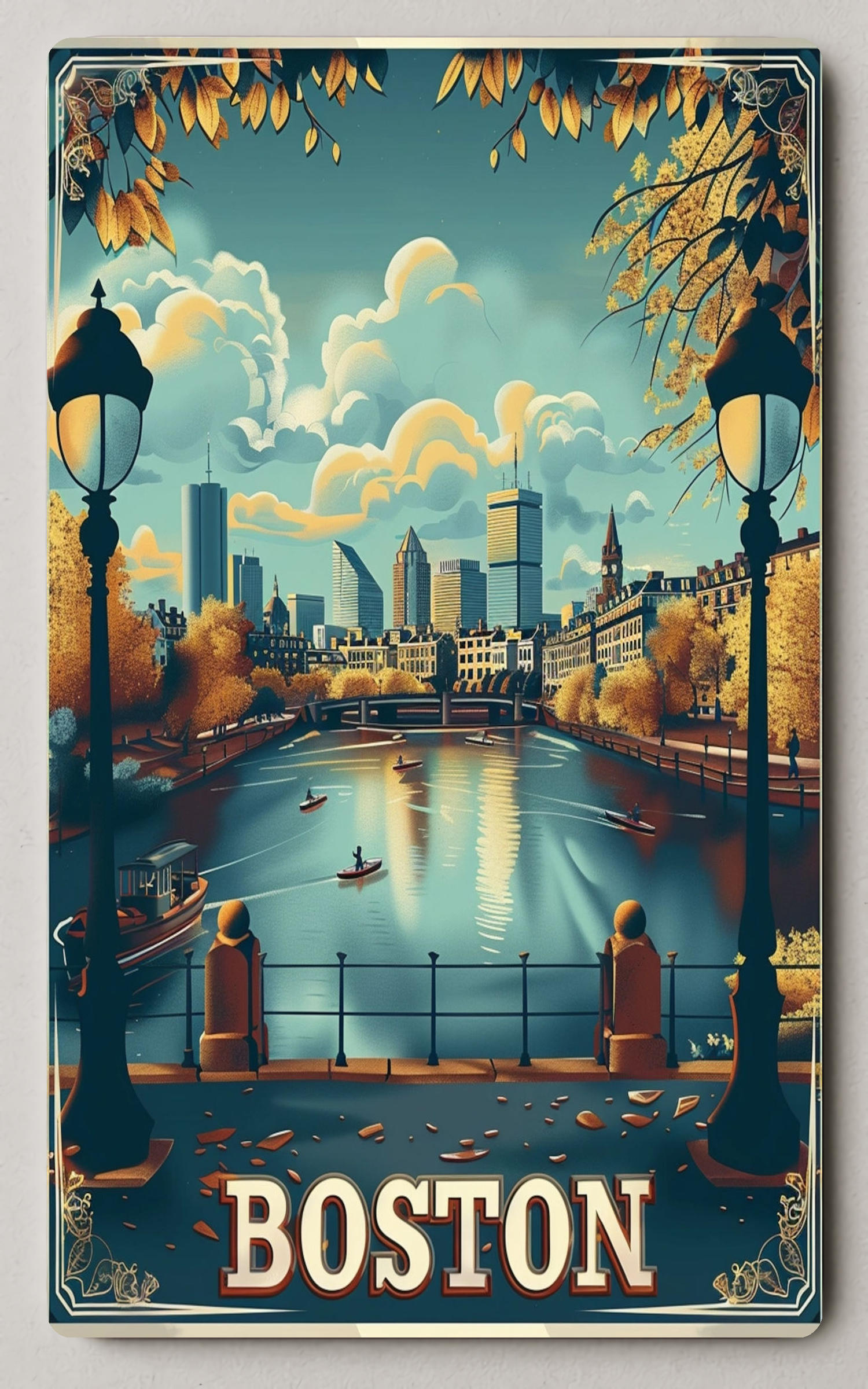 Boston Serenity Vintage And Modern Trading Card PosterGoat