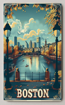 Boston Serenity Vintage And Modern Trading Card PosterGoat