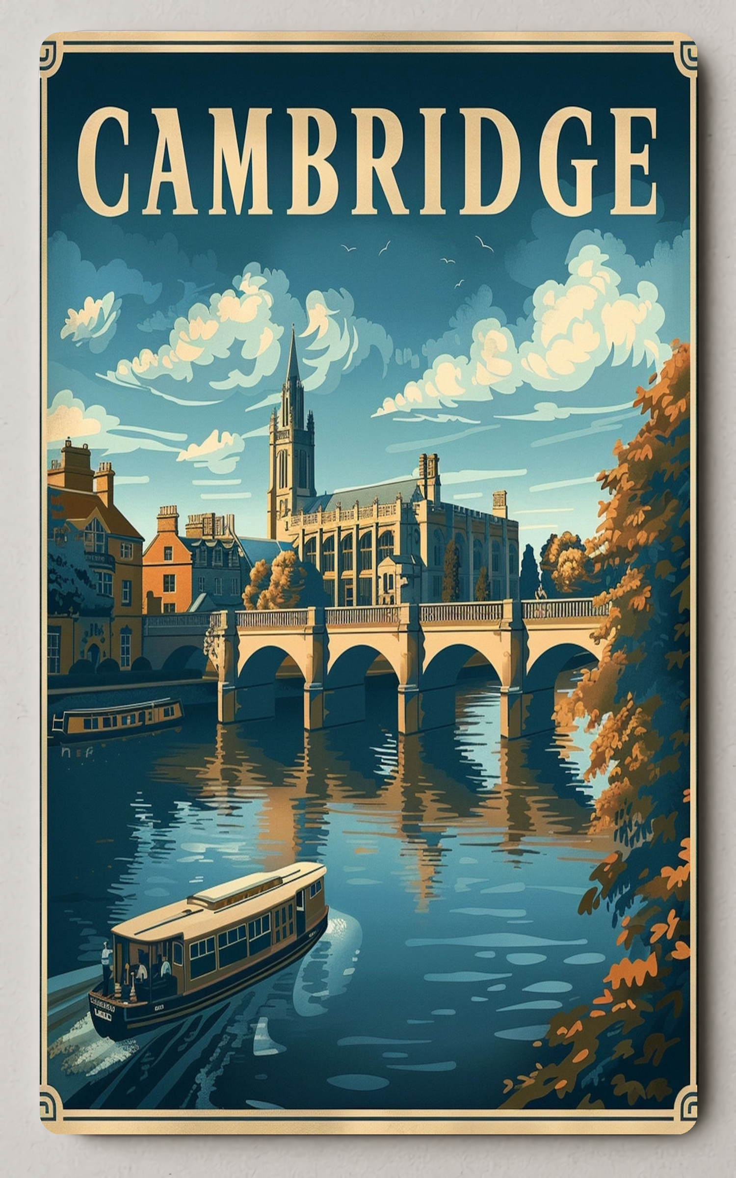 Cambridges Vintage Scenic View Trading Card PosterGoat