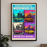 2025 Cruising Woodward Ave Vintage Poster Wall Art PosterGoat