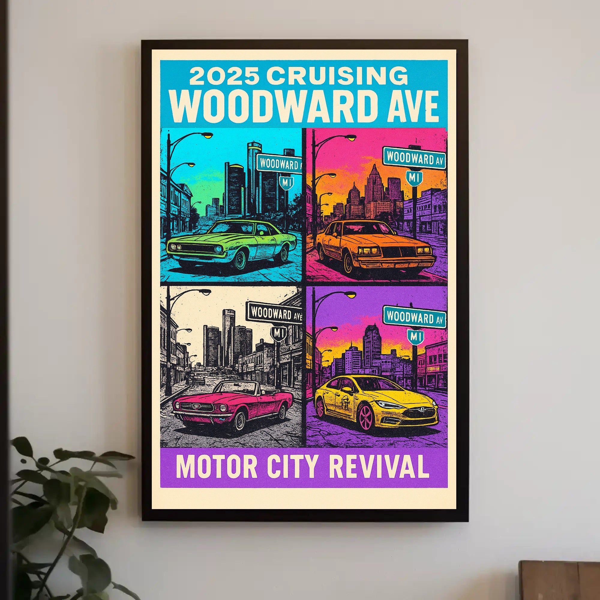2025 Cruising Woodward Ave Vintage Poster Wall Art PosterGoat