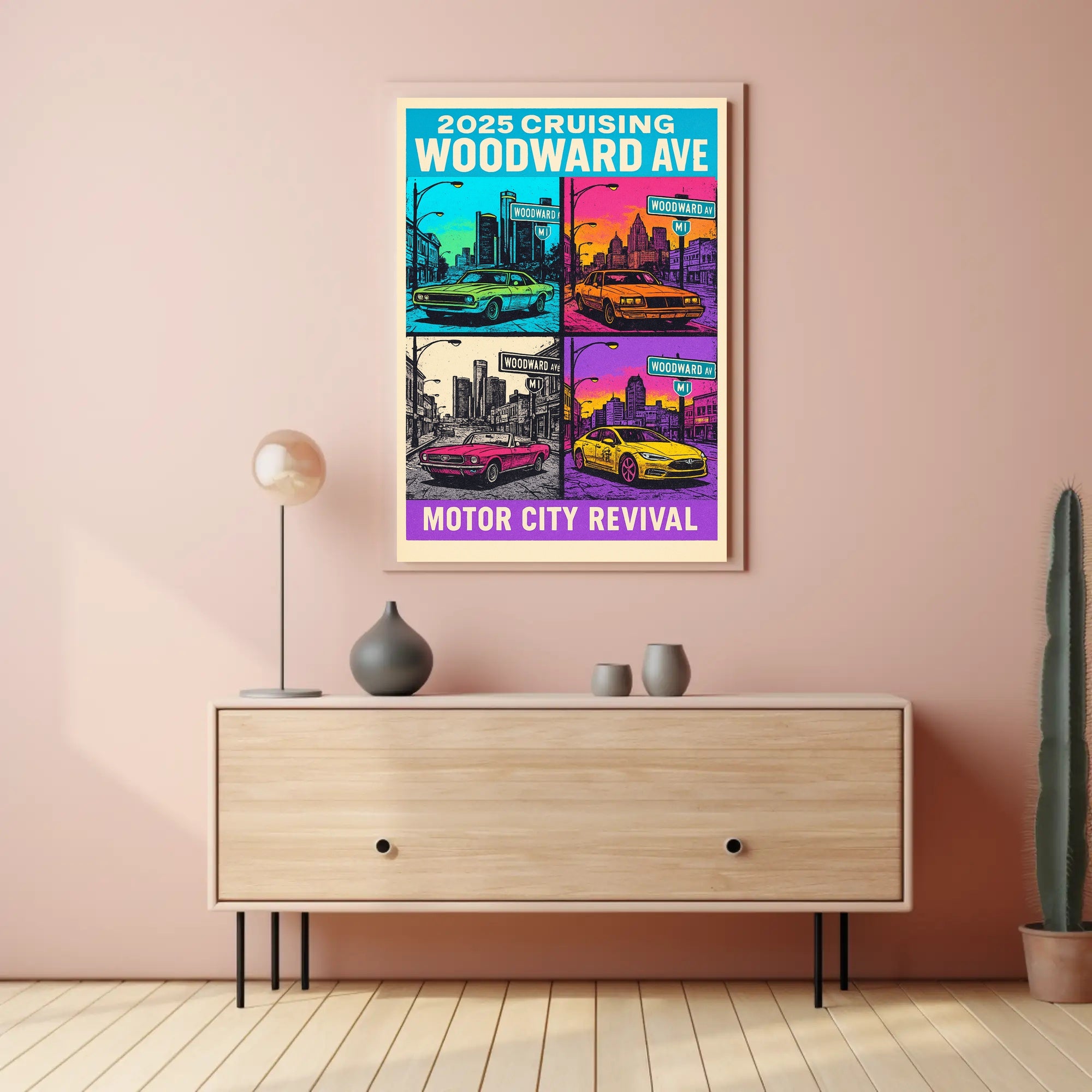 2025 Cruising Woodward Ave Vintage Poster Wall Art PosterGoat