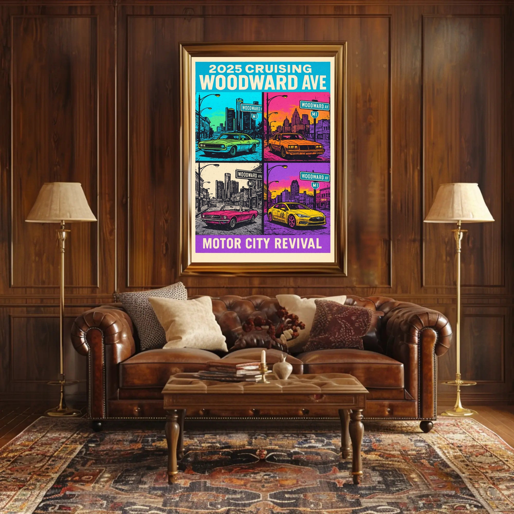 2025 Cruising Woodward Ave Vintage Poster Wall Art PosterGoat