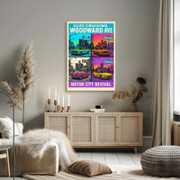 2025 Cruising Woodward Ave Vintage Poster Wall Art PosterGoat