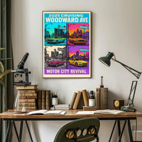 2025 Cruising Woodward Ave Vintage Poster Wall Art PosterGoat