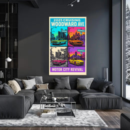 2025 Cruising Woodward Ave Vintage Poster Wall Art PosterGoat