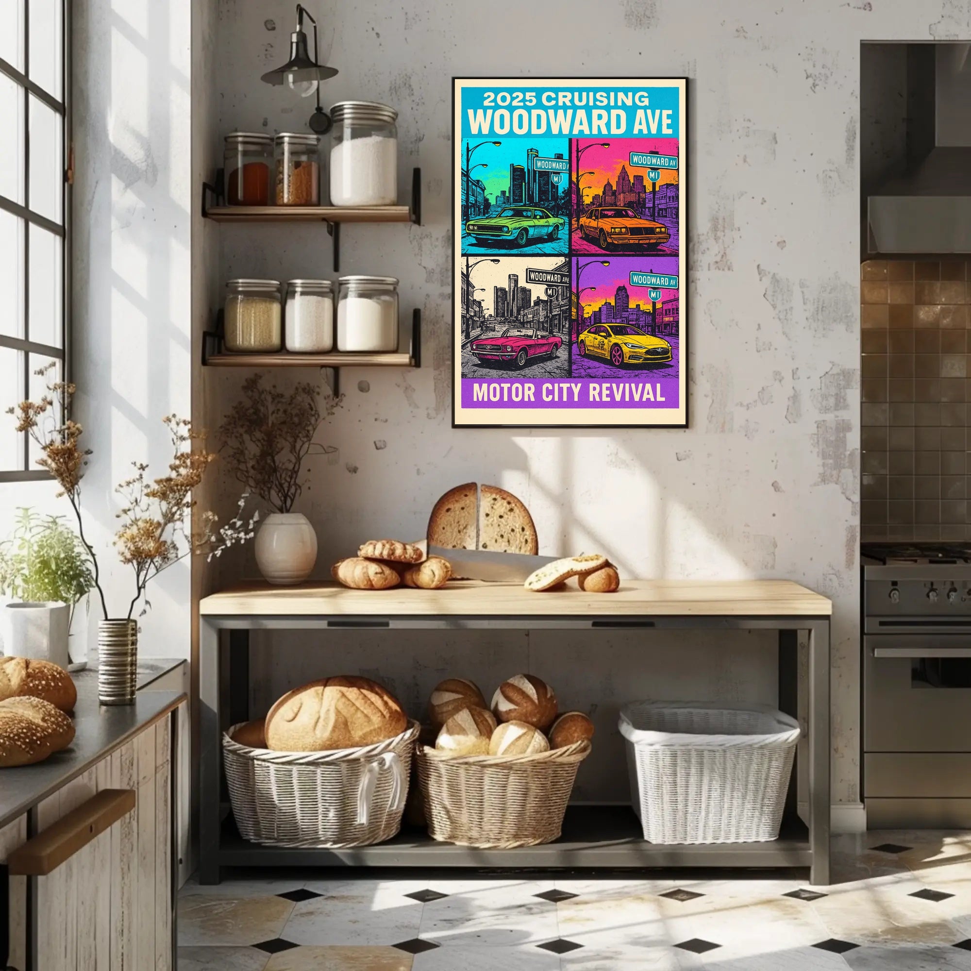 2025 Cruising Woodward Ave Vintage Poster Wall Art PosterGoat