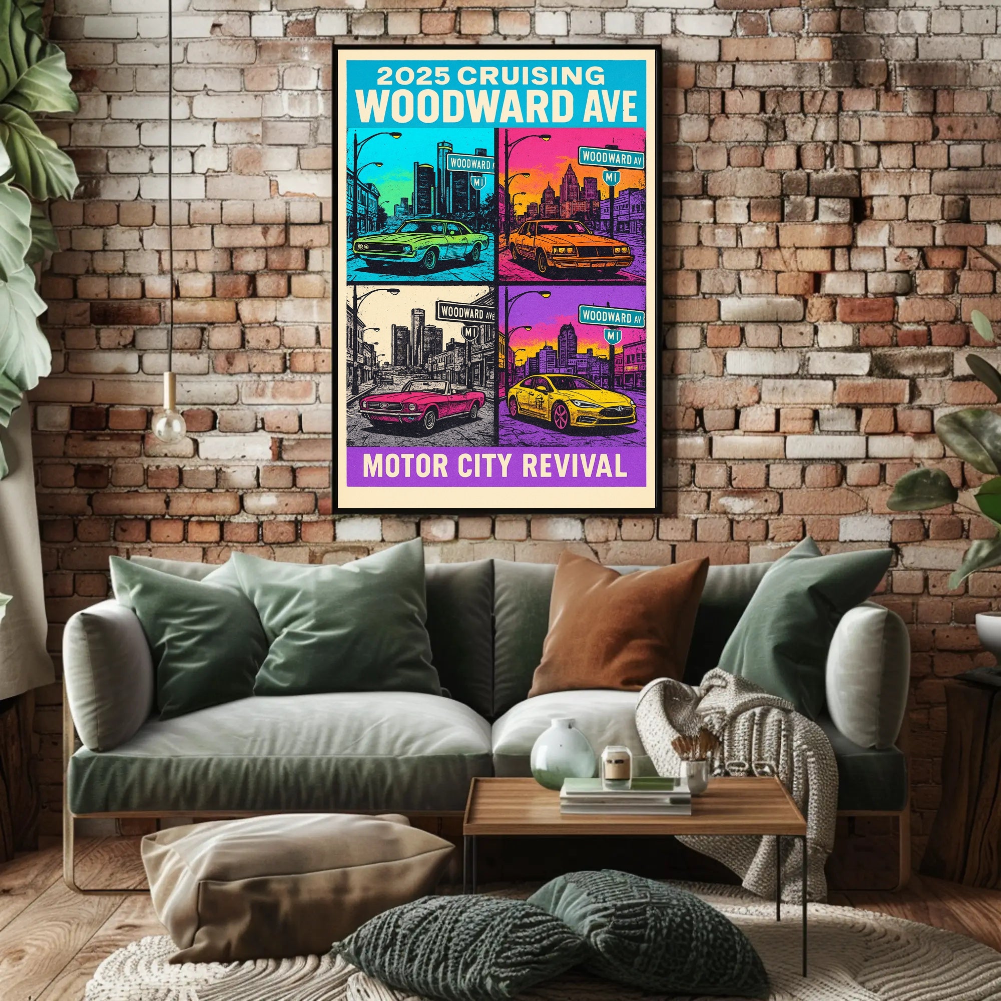 2025 Cruising Woodward Ave Vintage Poster Wall Art PosterGoat
