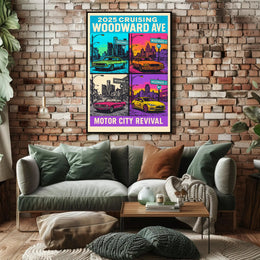 2025 Cruising Woodward Ave Vintage Poster Wall Art PosterGoat