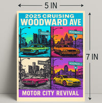 2025 Cruising Woodward Ave Vintage Poster Wall Art PosterGoat