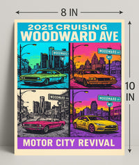 2025 Cruising Woodward Ave Vintage Poster Wall Art PosterGoat