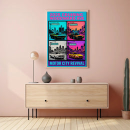 2025 Cruising Woodward Ave Wall Art Vintage Poster PosterGoat