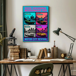 2025 Cruising Woodward Ave Wall Art Vintage Poster PosterGoat