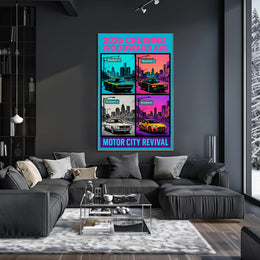 2025 Cruising Woodward Ave Wall Art Vintage Poster PosterGoat