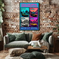 2025 Cruising Woodward Ave Wall Art Vintage Poster PosterGoat