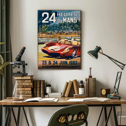 24 Heures Du Mans 1962 Vintage Travel Poster Print PosterGoat