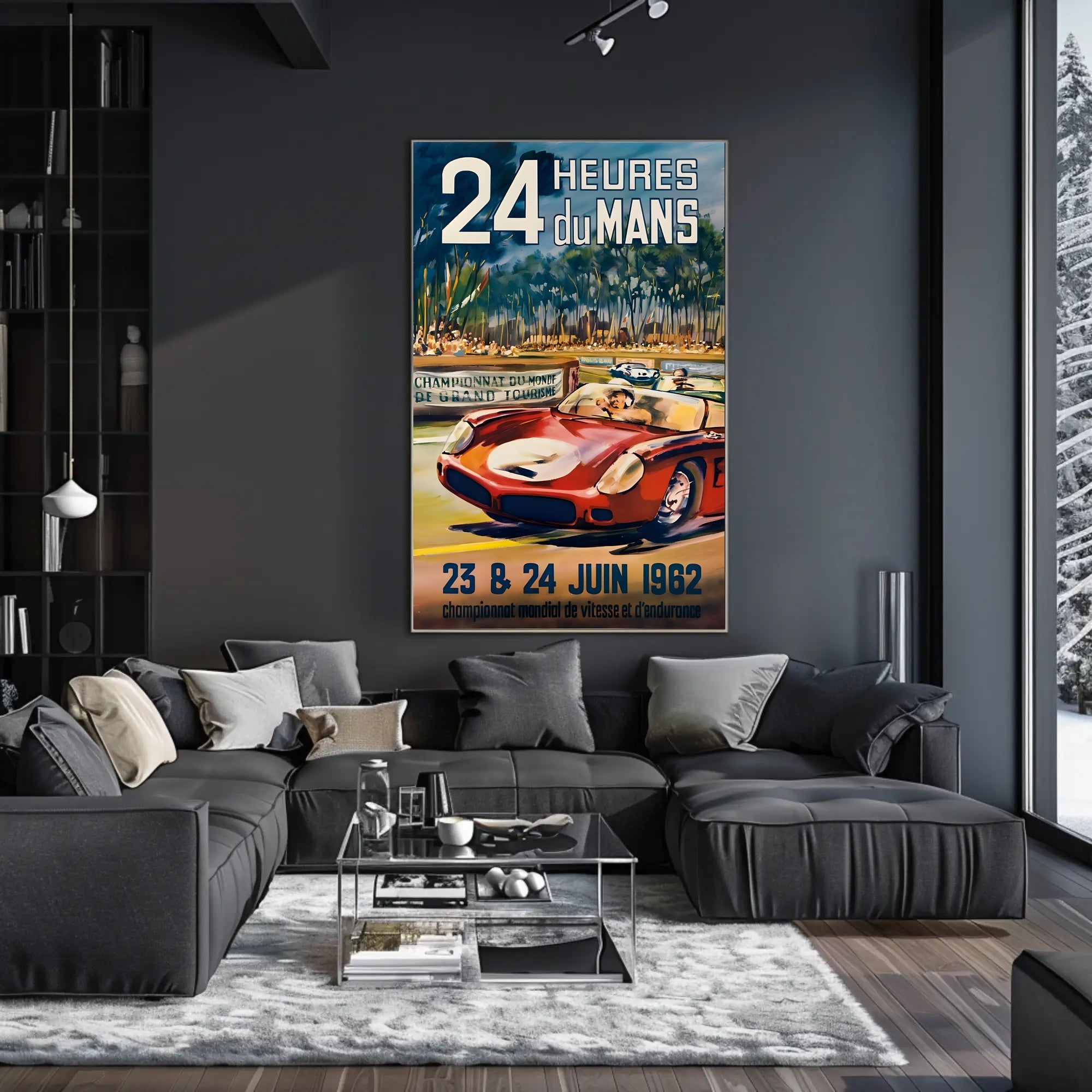 24 Heures Du Mans 1962 Vintage Travel Poster Print PosterGoat