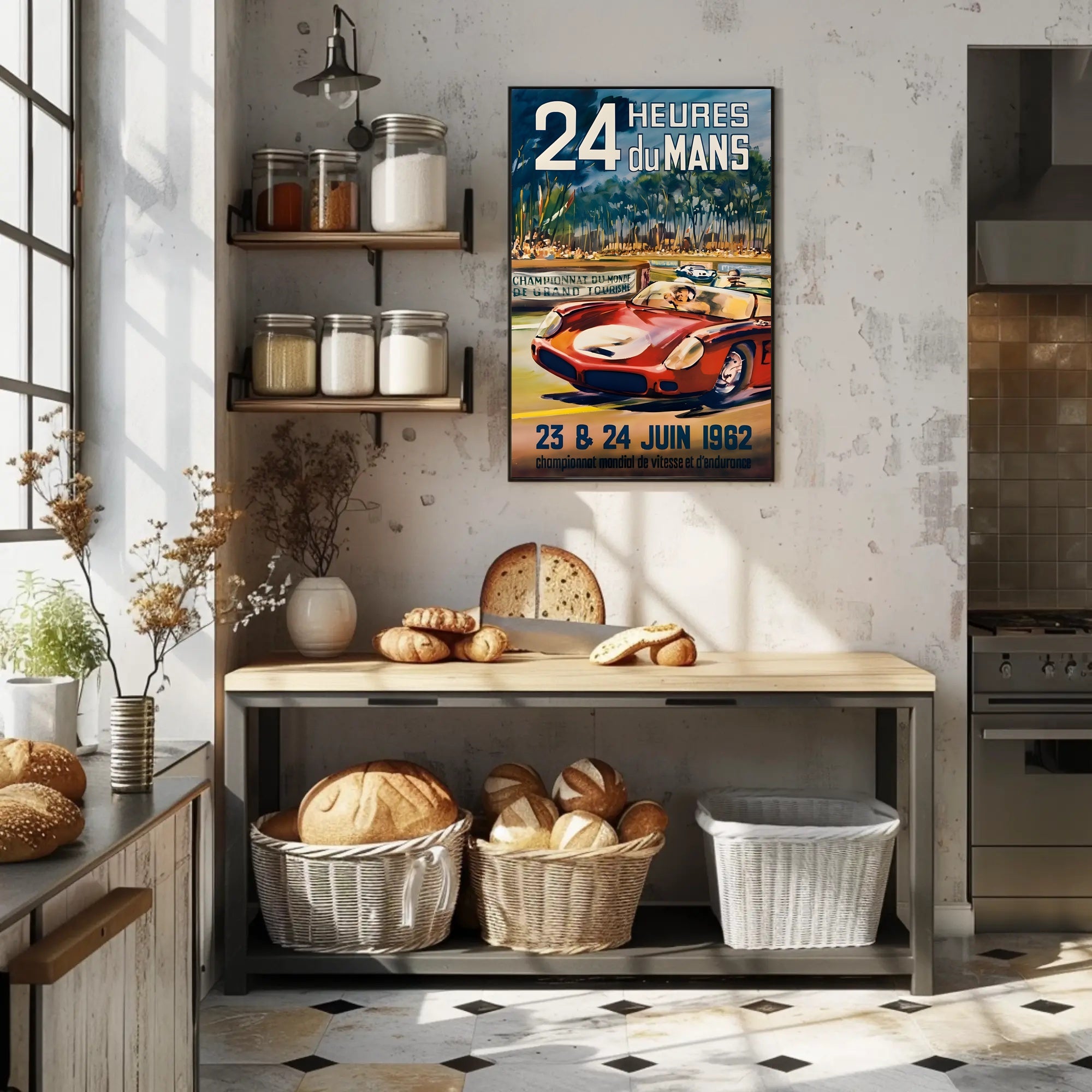 24 Heures Du Mans 1962 Vintage Travel Poster Print PosterGoat