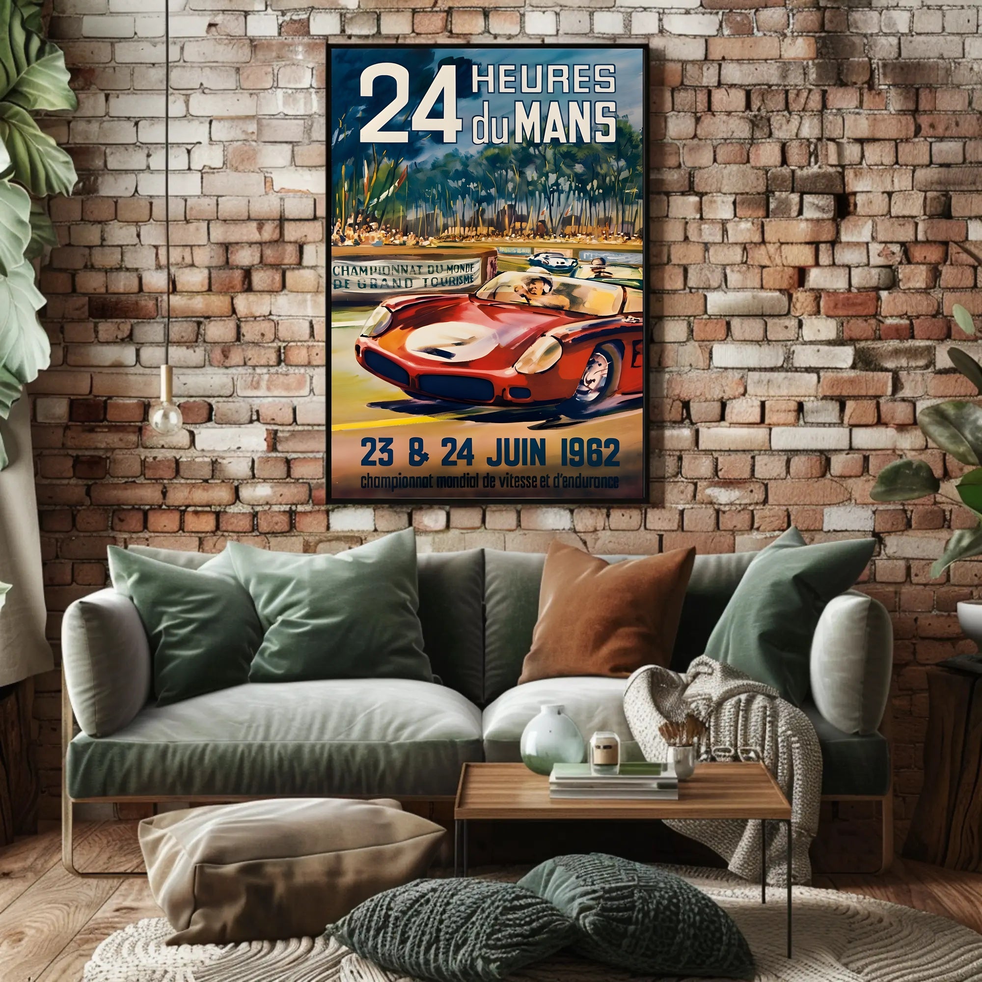 24 Heures Du Mans 1962 Vintage Travel Poster Print PosterGoat