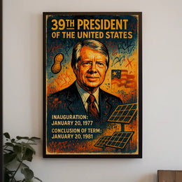 39th President of the United States Wall Art Print PosterGoat