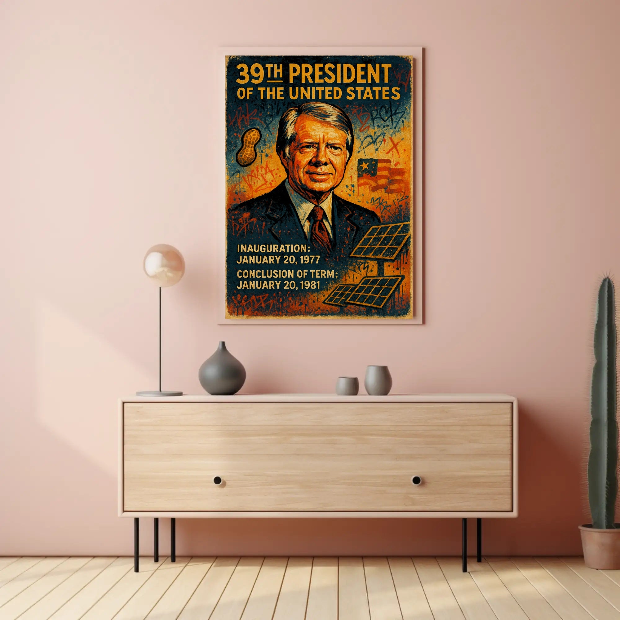 39th President of the United States Wall Art Print PosterGoat