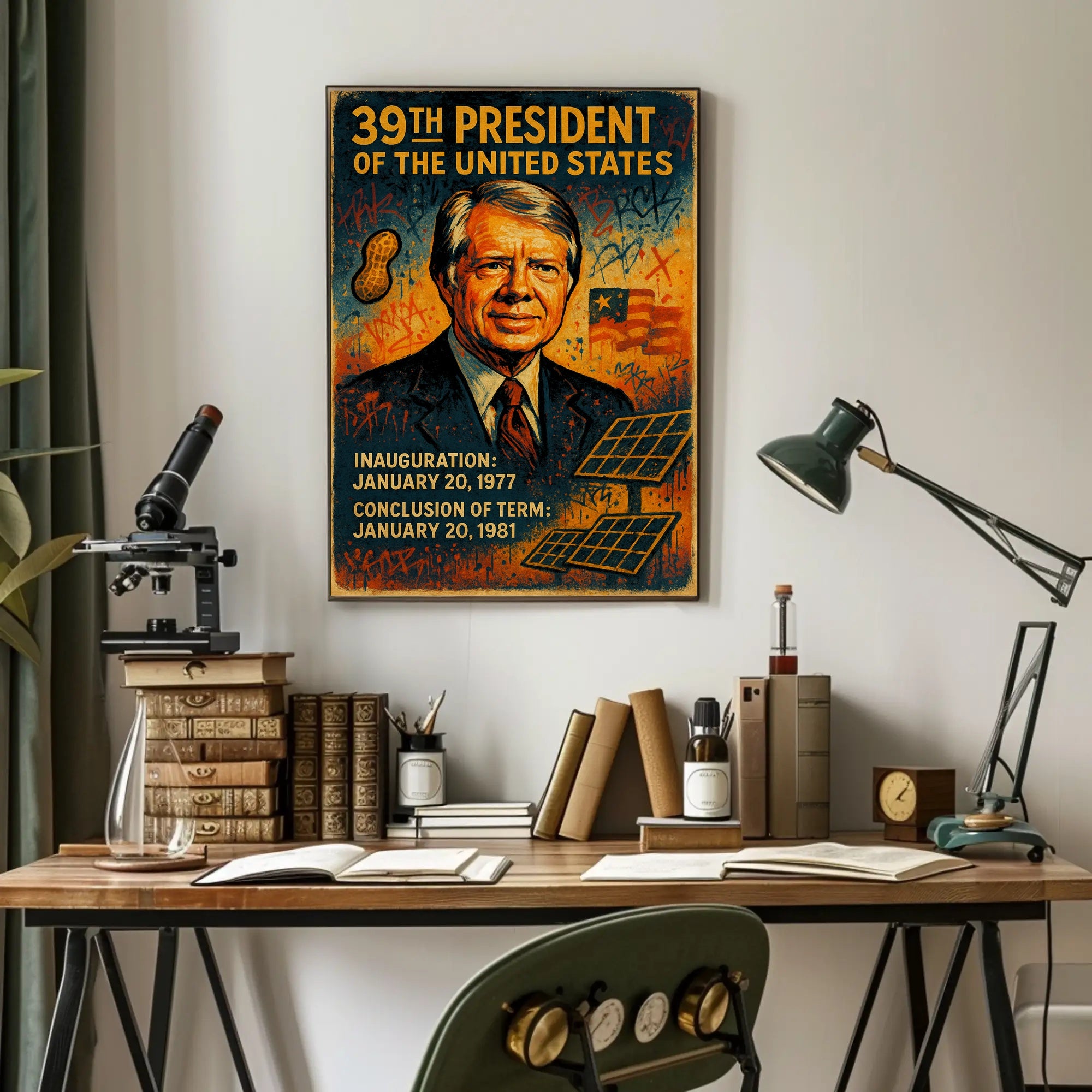 39th President of the United States Wall Art Print PosterGoat
