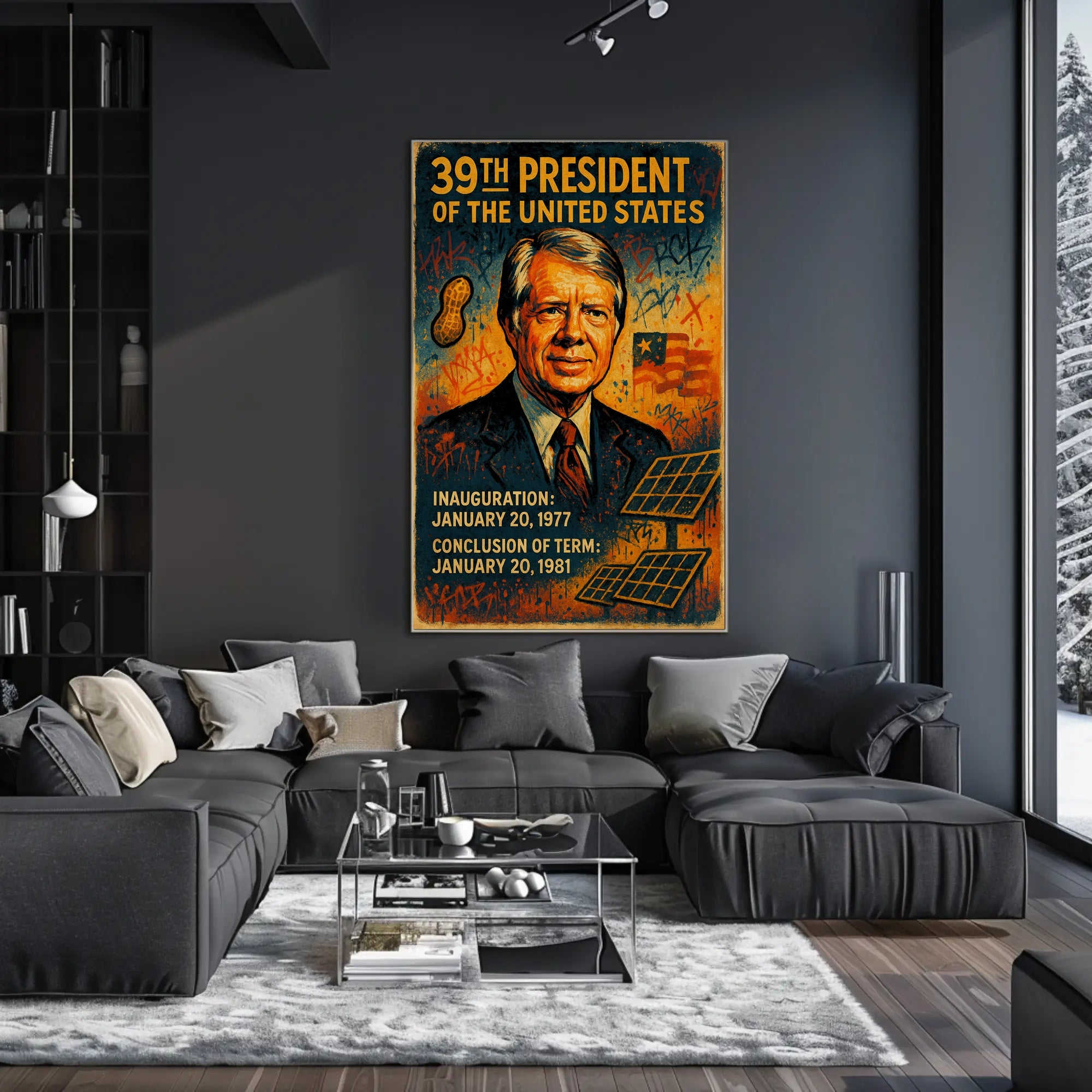 39th President of the United States Wall Art Print PosterGoat