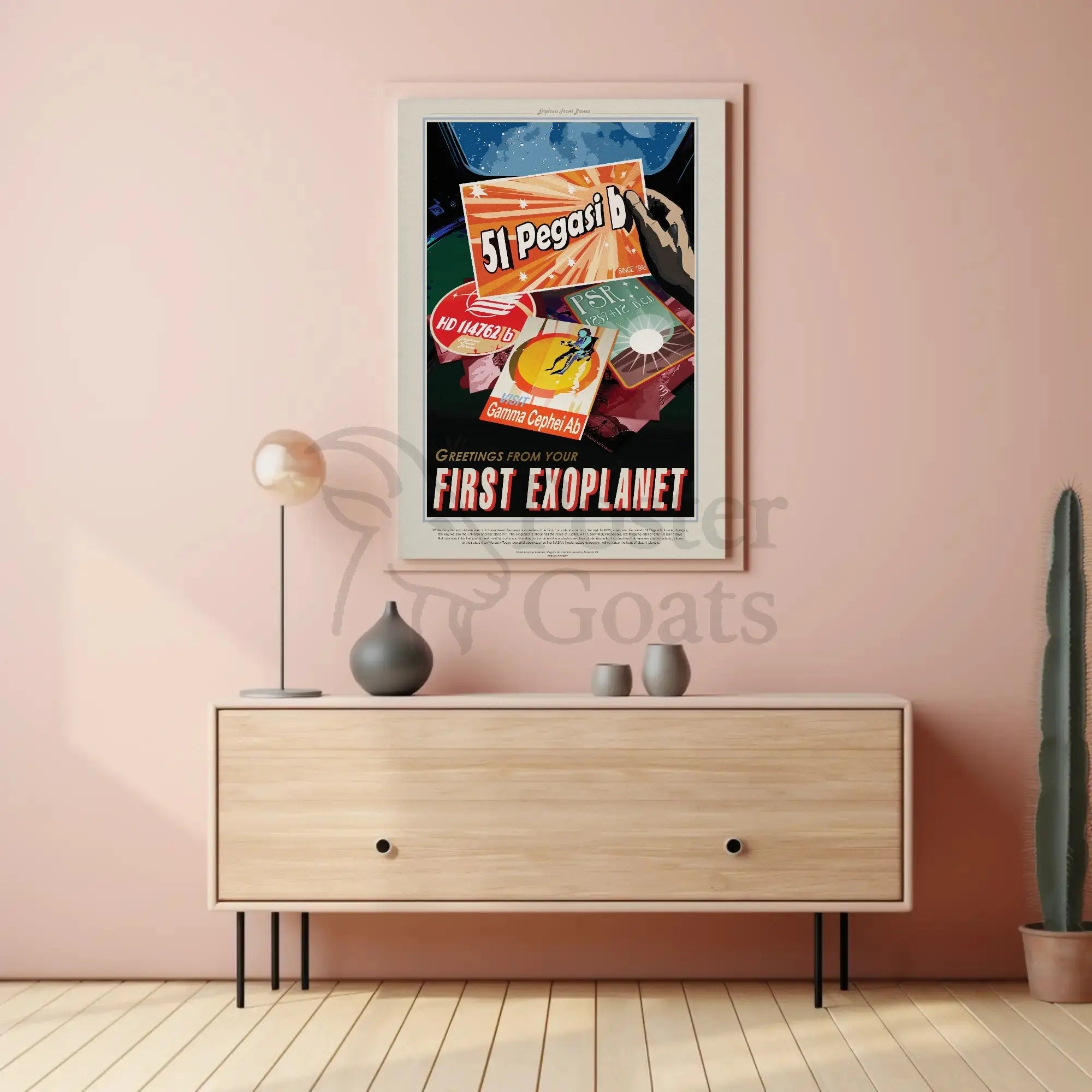 51 Pegasi B Exoplanet Futuristic Sci-Fi Poster PosterGoat