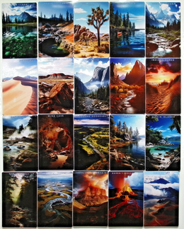 63 Card Set Lot National Parks Trading Cards