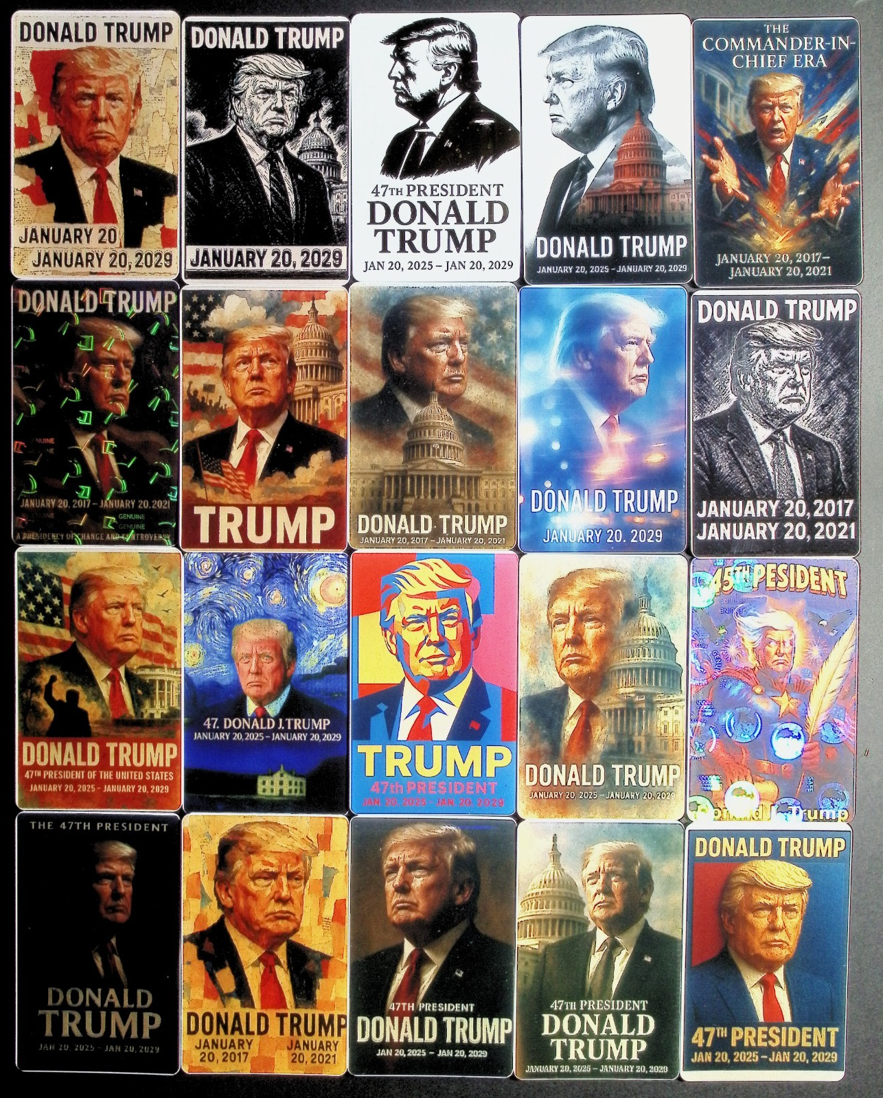 Donald Trump President of the United States x20 Card Lot (no dupes)
