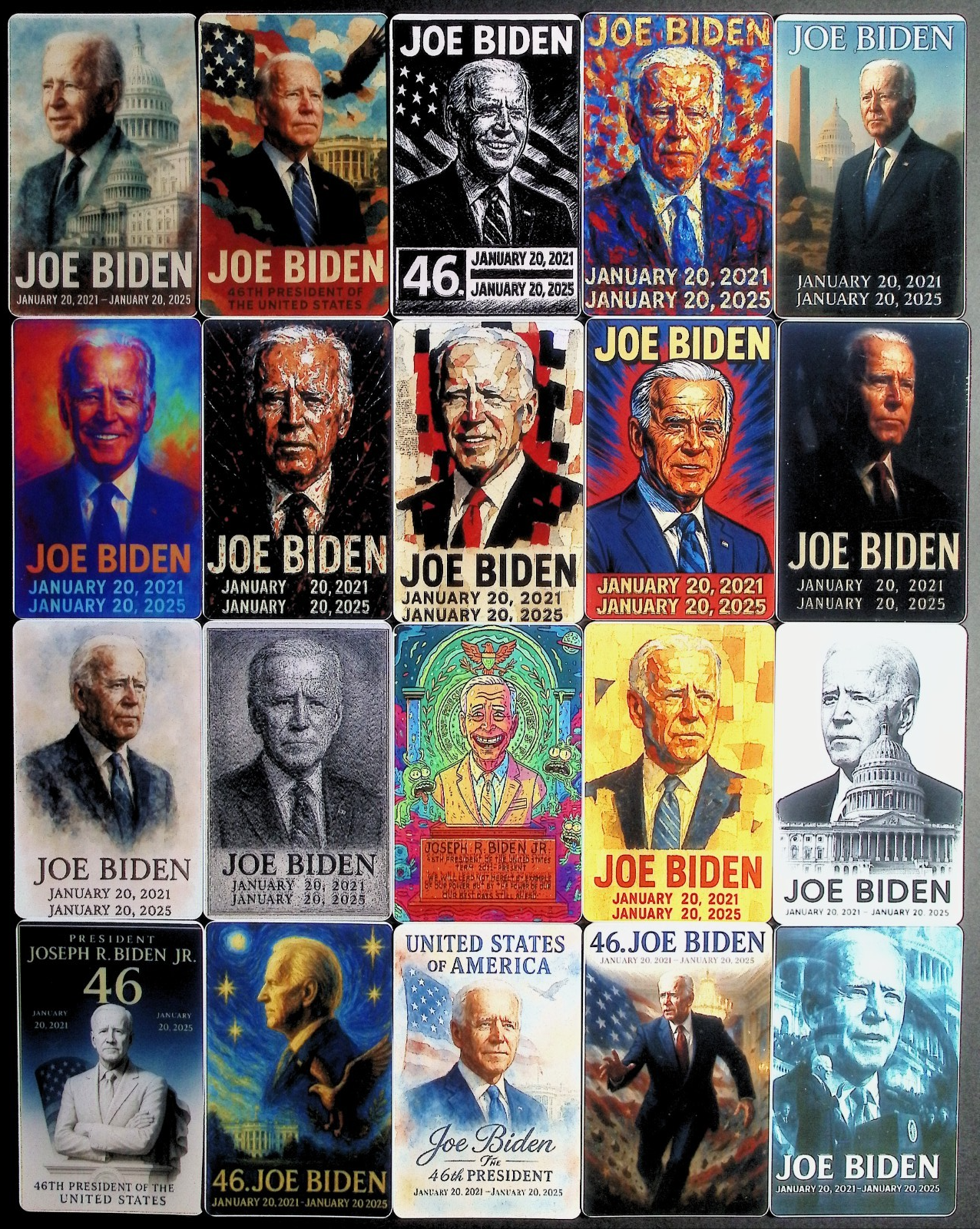 Joe Biden President of the United States x20 Card Lot (no dupes)