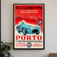 5th International Circuit Porto 1954 Vintage Art Print PosterGoat