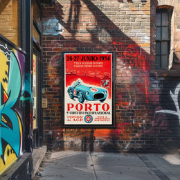 5th International Circuit Porto 1954 Vintage Art Print PosterGoat