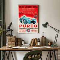 5th International Circuit Porto 1954 Vintage Art Print PosterGoat