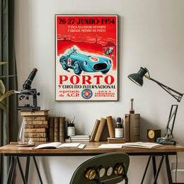 5th International Circuit Porto 1954 Vintage Art Print PosterGoat