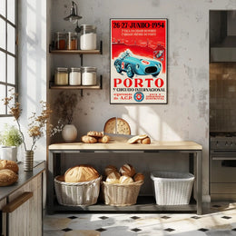 5th International Circuit Porto 1954 Vintage Art Print PosterGoat