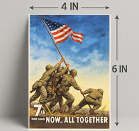 7th War Loan Now All Together Vintage Poster Print PosterGoat
