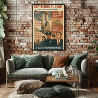 9/11 Remembrance Vintage Poster with Historical Significance PosterGoat
