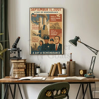 9/11 Remembrance Vintage Poster with Historical Significance PosterGoat