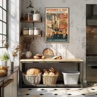 9/11 Remembrance Vintage Poster with Historical Significance PosterGoat