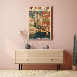 9/11 Remembrance Vintage Poster with Historical Significance PosterGoat