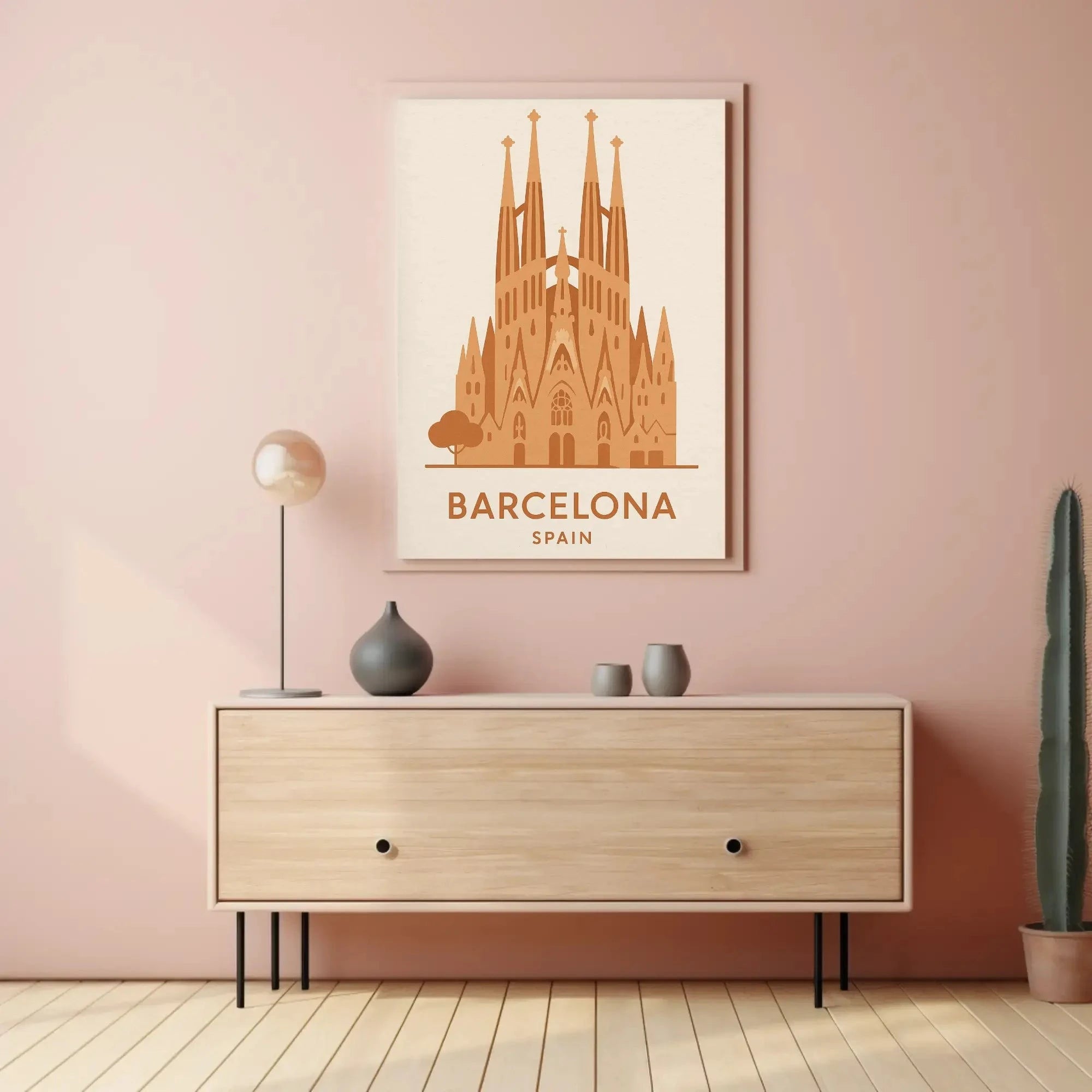 Sagrada Família Barcelona Landmark Travel Poster