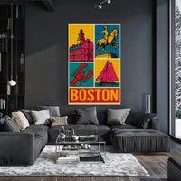 Boston's Vibrant Historical and Maritime Cultural Heritage Poster