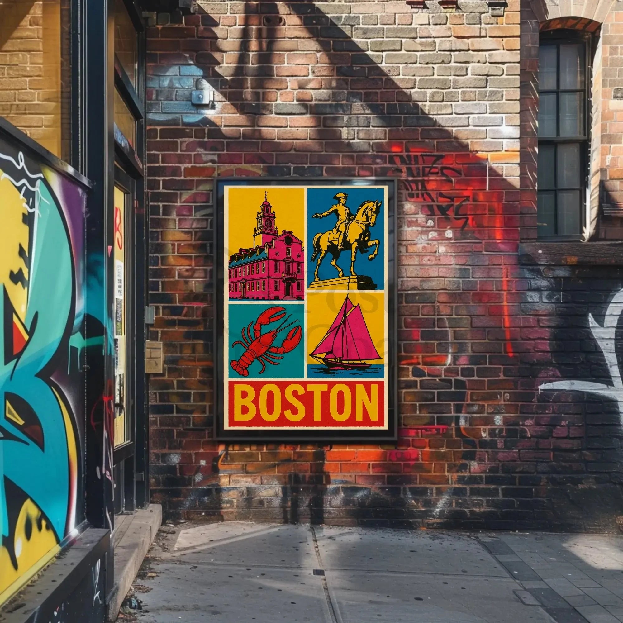 Boston's Vibrant Historical and Maritime Cultural Heritage Poster