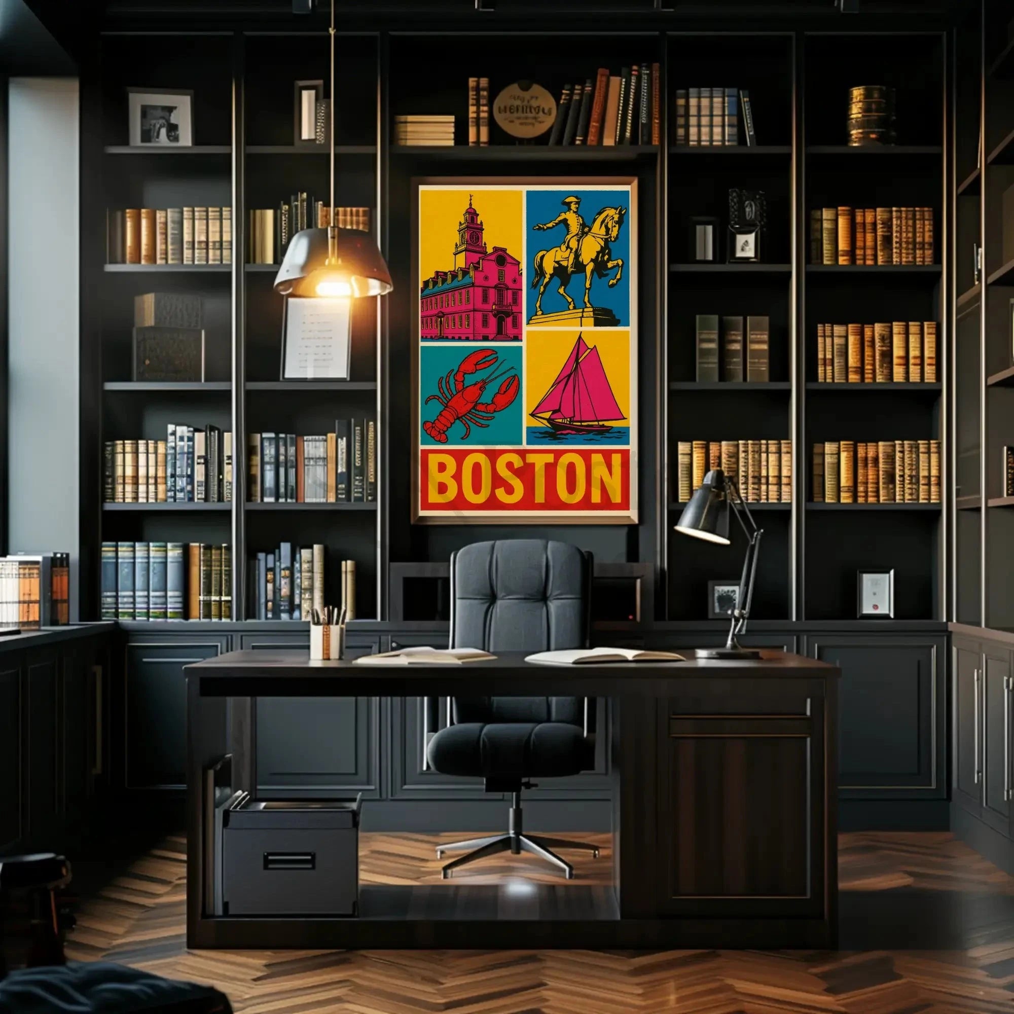 Boston's Vibrant Historical and Maritime Cultural Heritage Poster