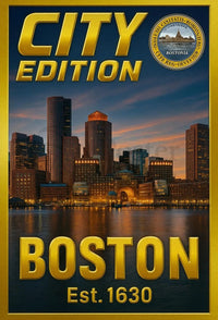 Boston Cityscape Commemorative Heritage Art Poster