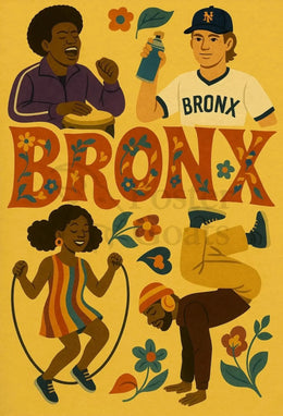 Bronx Culture Celebration Vibrant Poster Retro Wall Art